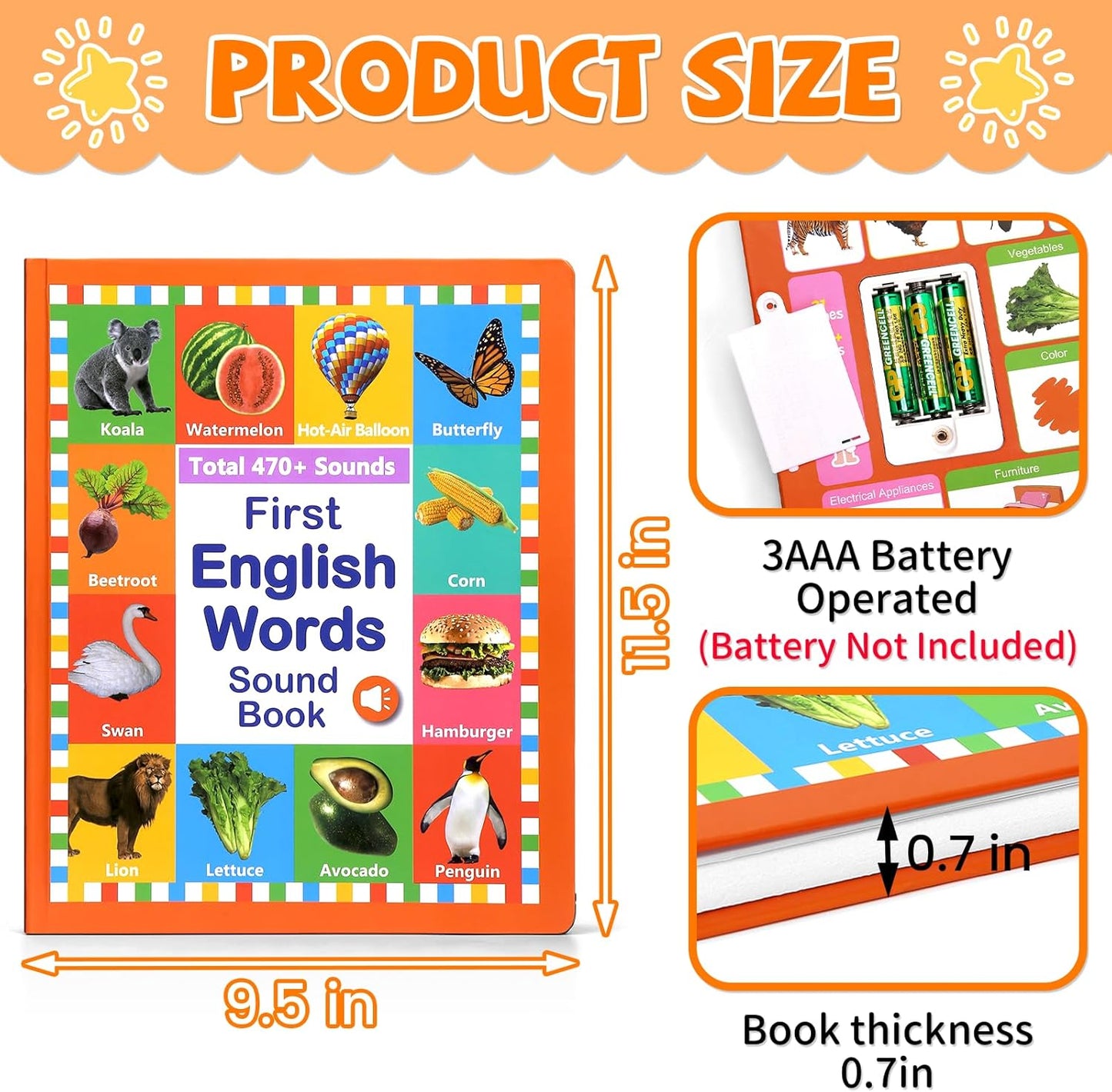 Interactive Talking Book Early Learning Educational Toy For Kids Baby Vocabulary Learning
