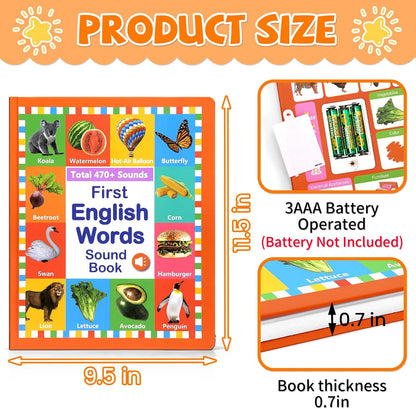 Interactive Talking Book Early Learning Educational Toy For Kids Baby Vocabulary Learning