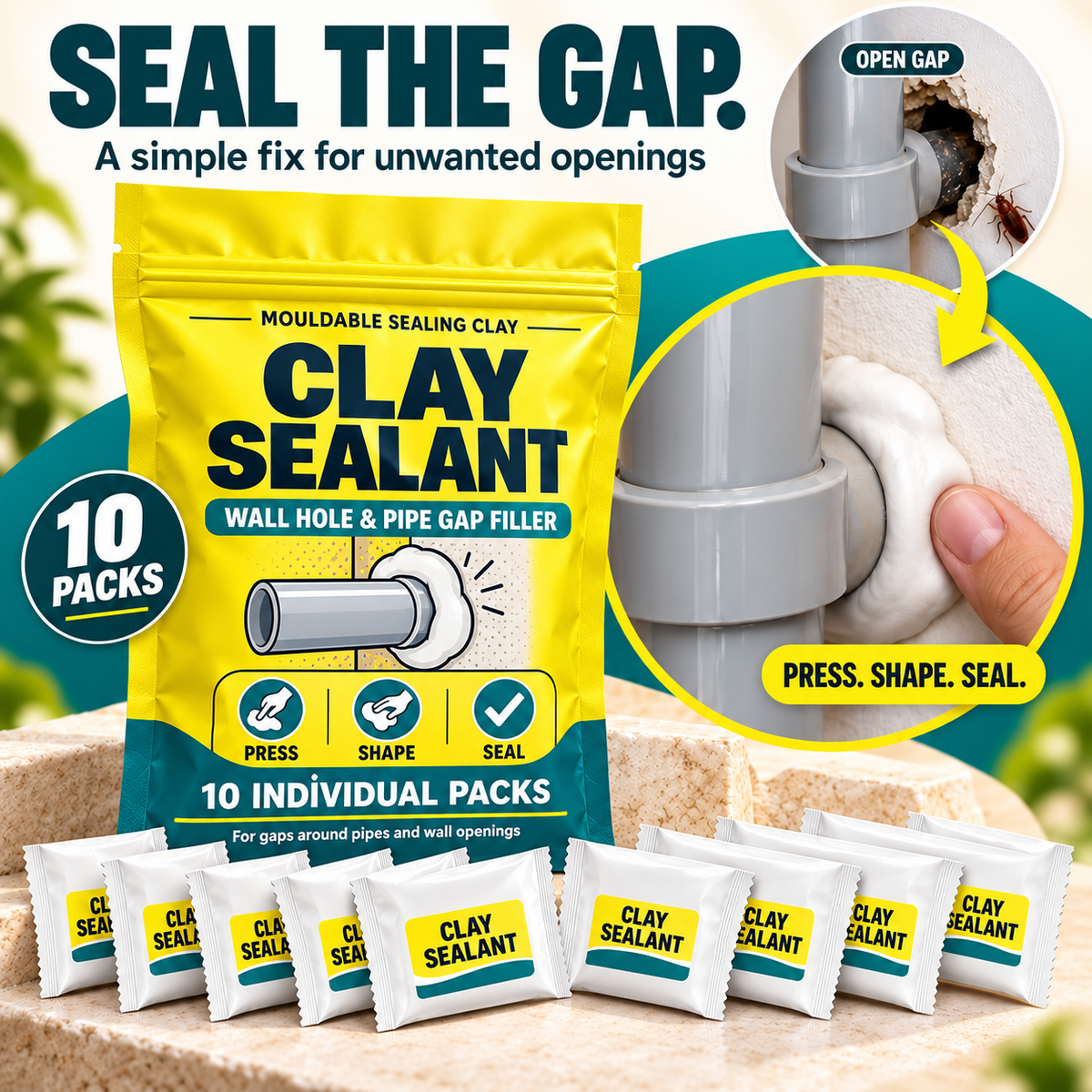 10Pcs Professional Sealant Clay - Anti-Insect Wall Hole Filler Mud