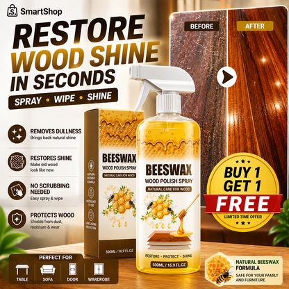 Beeswax Wood Polish Spray Restore Shine Protect Furniture Buy 1 Get 1 Free