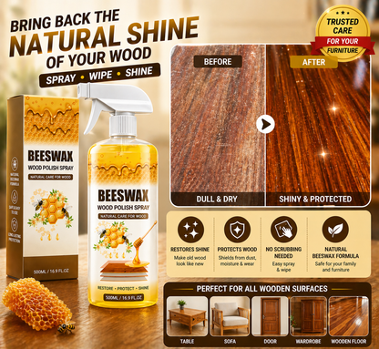 Beeswax Wood Polish Spray Restore Shine Protect Furniture Buy 1 Get 1 Free