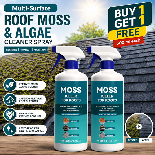 Multi-Surface Roof Moss & Algae Cleaner Spray 🏠✨ | BUY 1 GET 1 FREE