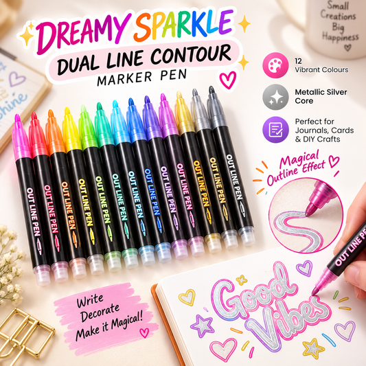 Dreamy Sparkle Dual Line CONTOUR Marker Pen