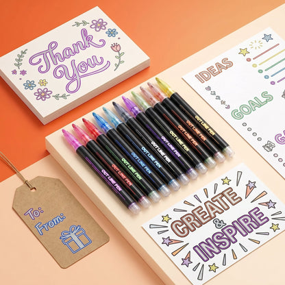 Dreamy Sparkle Dual Line CONTOUR Marker Pen