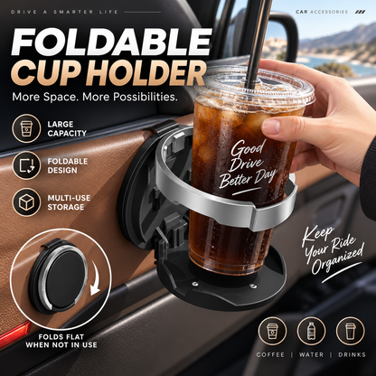 Foldable Car Door Drink Holder