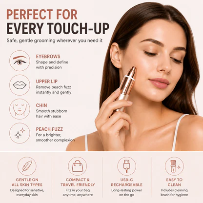 2-in-1 Eyebrow & Facial Hair Trimmer
