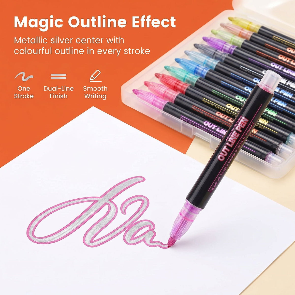 Dreamy Sparkle Dual Line CONTOUR Marker Pen
