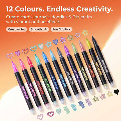 Dreamy Sparkle Dual Line CONTOUR Marker Pen