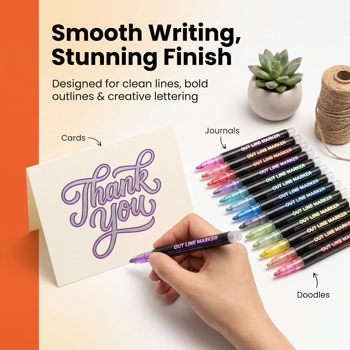 Dreamy Sparkle Dual Line CONTOUR Marker Pen