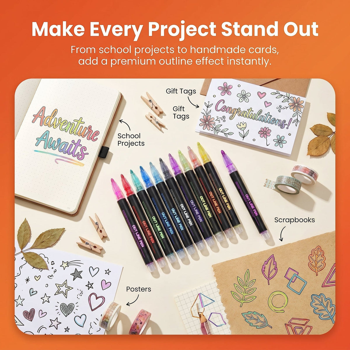 Dreamy Sparkle Dual Line CONTOUR Marker Pen