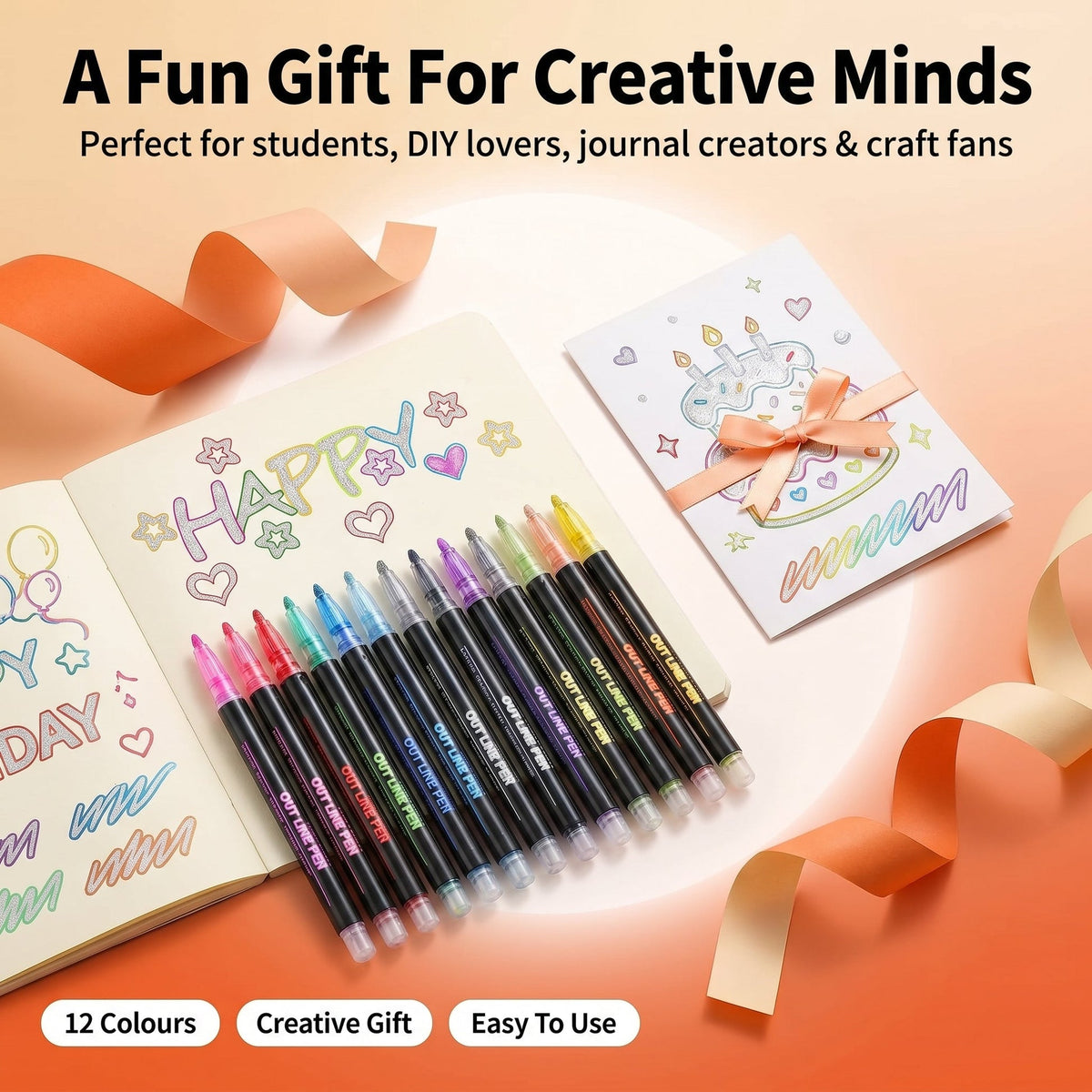 Dreamy Sparkle Dual Line CONTOUR Marker Pen
