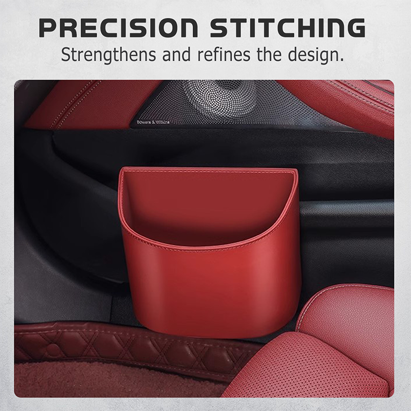 Clip-On PU Leather Car Cup Holder & Organizer