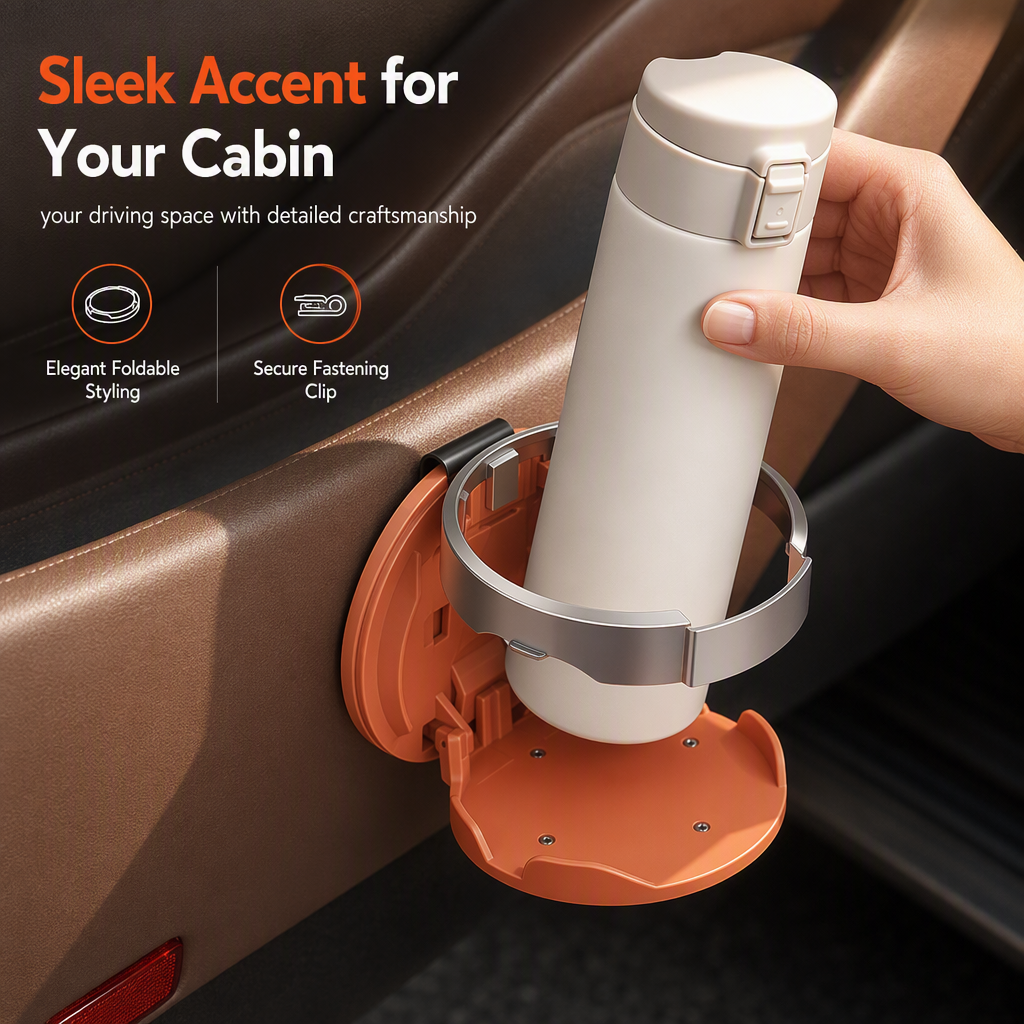 Foldable Car Door Drink Holder